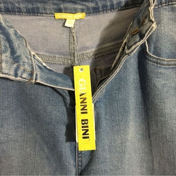 Gianni Bini Blue Wide Flared Jeans Size Large - Picture 6 of 8